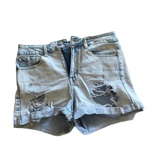 Forever 21 Ripped Denim Shorts